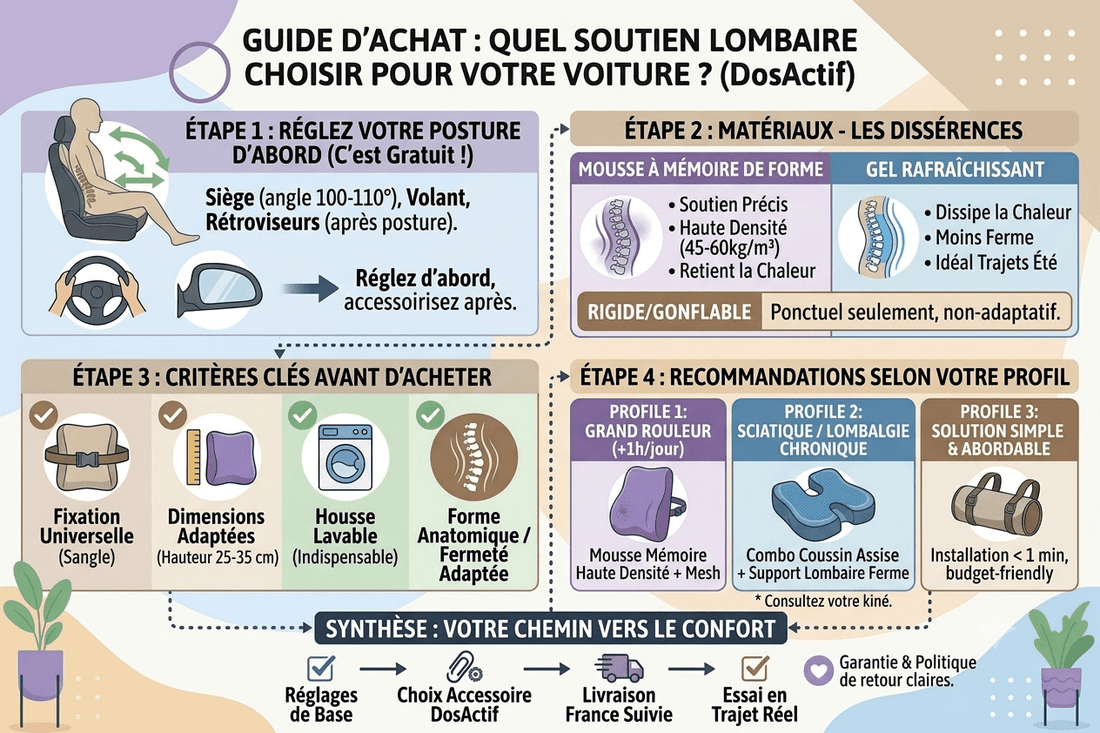 Quel soutien lombaire choisir pour la voiture ?