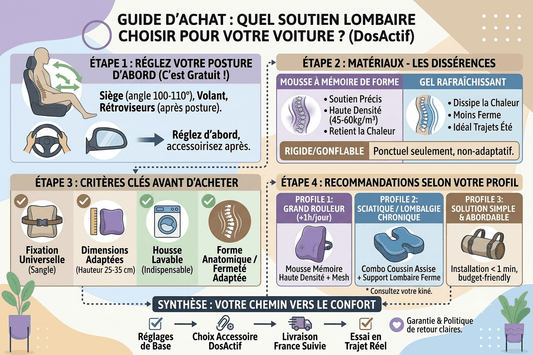 Quel soutien lombaire choisir pour la voiture ?