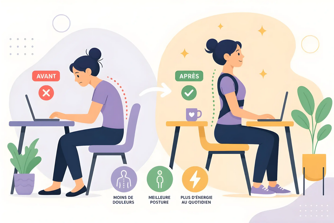 Correcteur de posture avant/après : ce qui change vraiment