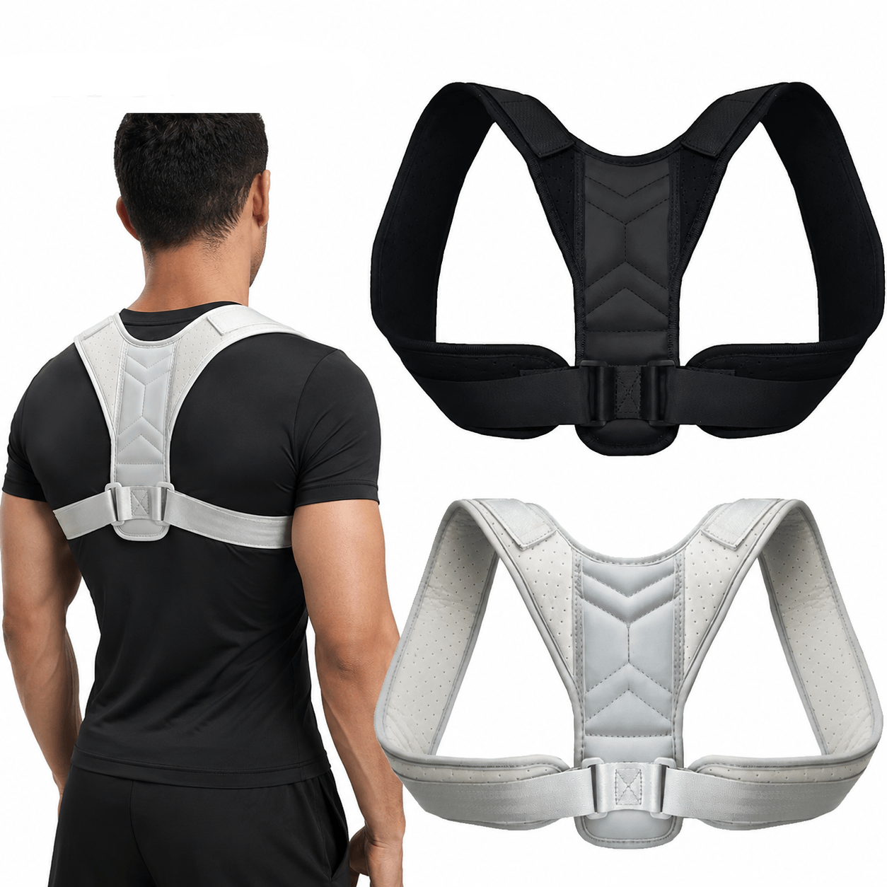 Correcteur de Posture Réglable – Soutien Épaules et Dos