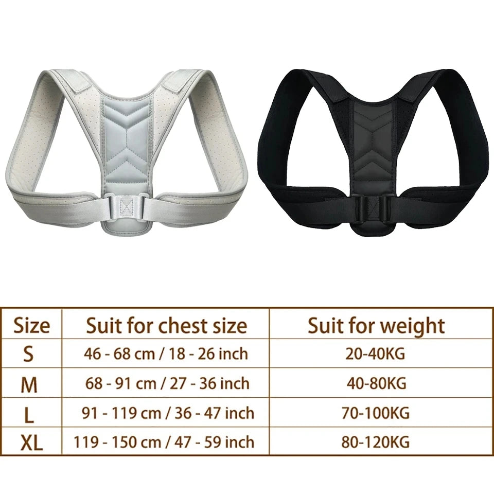 Correcteur de Posture Réglable – Soutien Épaules et Dos