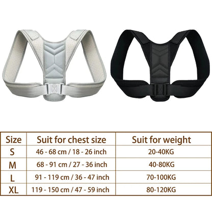 Correcteur de Posture Réglable – Soutien Épaules et Dos